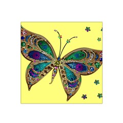 Butterfly Mosaic Yellow Colorful Satin Bandana Scarf by Amaryn4rt