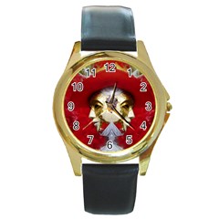 Carnival Düsseldorf Old Town Round Gold Metal Watch