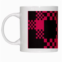 Cube Square Block Shape Creative White Mugs by Amaryn4rt