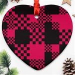 Cube Square Block Shape Creative Heart Ornament (2 Sides) Front