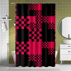 Cube Square Block Shape Creative Shower Curtain 48  X 72  (small)  by Amaryn4rt