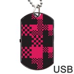 Cube Square Block Shape Creative Dog Tag USB Flash (One Side) Front