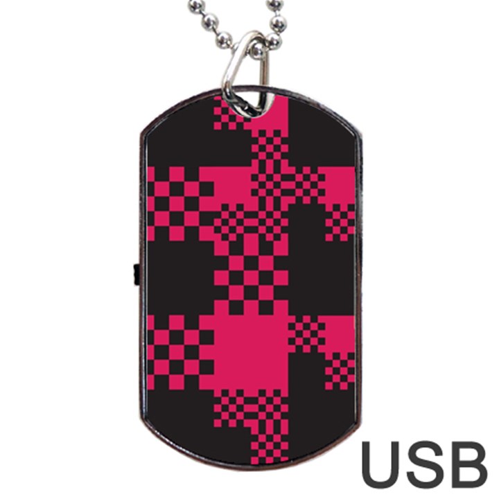 Cube Square Block Shape Creative Dog Tag USB Flash (One Side)