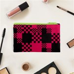 Cube Square Block Shape Creative Cosmetic Bag (XS) Back