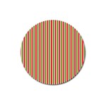 Pattern Background Red White Green Magnet 3  (Round) Front