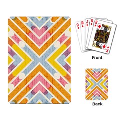 Line Pattern Cross Print Repeat Playing Card by Amaryn4rt