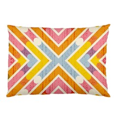 Line Pattern Cross Print Repeat Pillow Case by Amaryn4rt