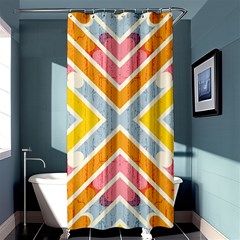 Line Pattern Cross Print Repeat Shower Curtain 36  X 72  (stall)  by Amaryn4rt