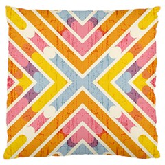 Line Pattern Cross Print Repeat Large Cushion Case (one Side) by Amaryn4rt