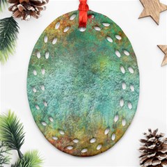 Rainforest Oval Filigree Ornament (2-side)  by digitaldivadesigns