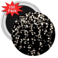 Christmas Bokeh Lights Background 3  Magnets (100 Pack)