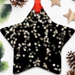 Christmas Bokeh Lights Background Star Ornament (Two Sides)  Front