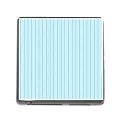 Stripes Striped Turquoise Memory Card Reader (square) by Amaryn4rt