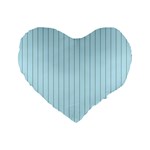 Stripes Striped Turquoise Standard 16  Premium Heart Shape Cushions Front