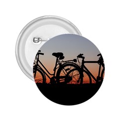 Bicycles Wheel Sunset Love Romance 2 25  Buttons by Amaryn4rt