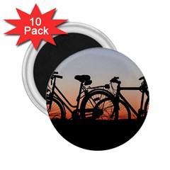 Bicycles Wheel Sunset Love Romance 2 25  Magnets (10 Pack)  by Amaryn4rt