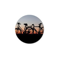 Bicycles Wheel Sunset Love Romance Golf Ball Marker (4 Pack) by Amaryn4rt