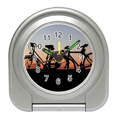 Bicycles Wheel Sunset Love Romance Travel Alarm Clocks by Amaryn4rt