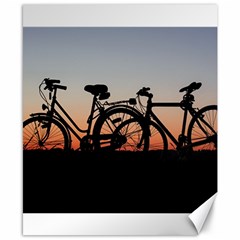 Bicycles Wheel Sunset Love Romance Canvas 8  X 10  by Amaryn4rt