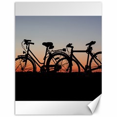 Bicycles Wheel Sunset Love Romance Canvas 12  X 16   by Amaryn4rt