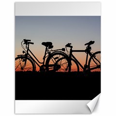 Bicycles Wheel Sunset Love Romance Canvas 18  X 24   by Amaryn4rt