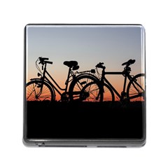 Bicycles Wheel Sunset Love Romance Memory Card Reader (square) by Amaryn4rt