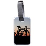 Bicycles Wheel Sunset Love Romance Luggage Tags (Two Sides) Front