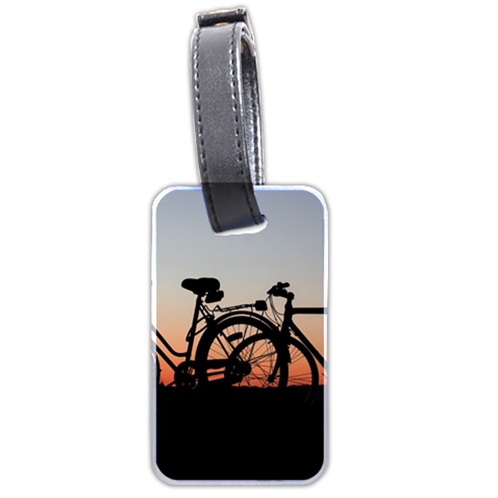 Bicycles Wheel Sunset Love Romance Luggage Tags (Two Sides)