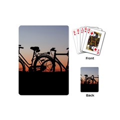 Bicycles Wheel Sunset Love Romance Playing Cards (mini)  by Amaryn4rt