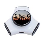 Bicycles Wheel Sunset Love Romance 3-Port USB Hub Front