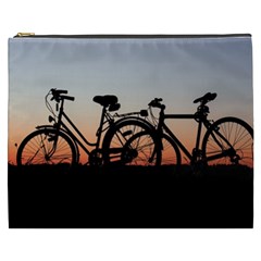 Bicycles Wheel Sunset Love Romance Cosmetic Bag (xxxl)  by Amaryn4rt