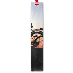 Bicycles Wheel Sunset Love Romance Large Book Marks by Amaryn4rt