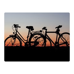 Bicycles Wheel Sunset Love Romance Double Sided Flano Blanket (mini)  by Amaryn4rt