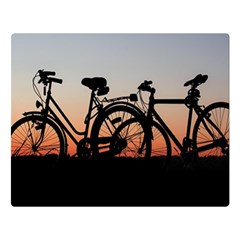 Bicycles Wheel Sunset Love Romance Double Sided Flano Blanket (large)  by Amaryn4rt