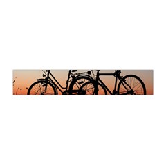 Bicycles Wheel Sunset Love Romance Flano Scarf (mini) by Amaryn4rt