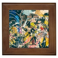 Art Graffiti Abstract Vintage Lines Framed Tiles by Amaryn4rt