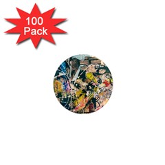 Art Graffiti Abstract Vintage Lines 1  Mini Magnets (100 Pack)  by Amaryn4rt