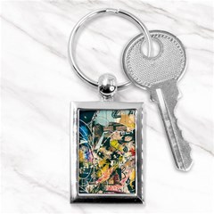 Art Graffiti Abstract Vintage Lines Key Chains (rectangle)  by Amaryn4rt