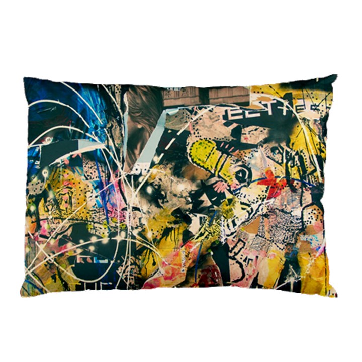 Art Graffiti Abstract Vintage Lines Pillow Case (Two Sides)