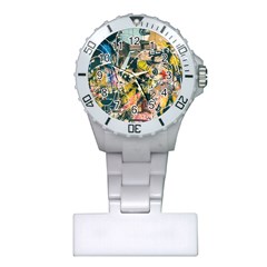 Art Graffiti Abstract Vintage Lines Plastic Nurses Watch by Amaryn4rt