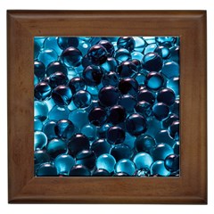 Blue Abstract Balls Spheres Framed Tiles by Amaryn4rt