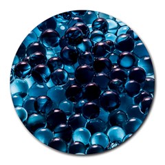 Blue Abstract Balls Spheres Round Mousepads by Amaryn4rt