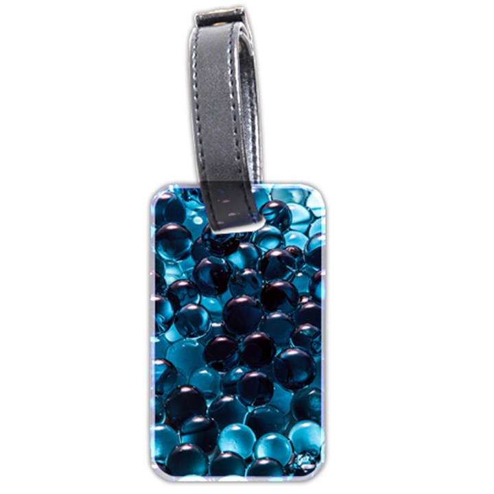 Blue Abstract Balls Spheres Luggage Tags (Two Sides)