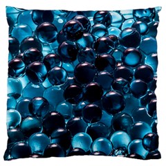 Blue Abstract Balls Spheres Large Cushion Case (two Sides) by Amaryn4rt