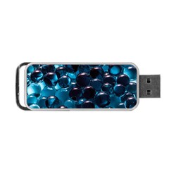 Blue Abstract Balls Spheres Portable Usb Flash (two Sides) by Amaryn4rt