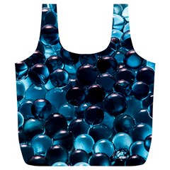 Blue Abstract Balls Spheres Full Print Recycle Bags (l)  by Amaryn4rt