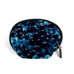 Blue Abstract Balls Spheres Accessory Pouches (Small)  Front