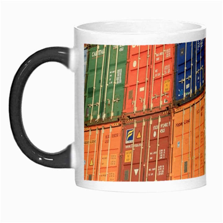 Blue White Orange And Brown Container Van Morph Mugs