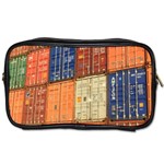 Blue White Orange And Brown Container Van Toiletries Bags Front