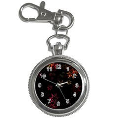 Christmas Background Motif Star Key Chain Watches by Amaryn4rt